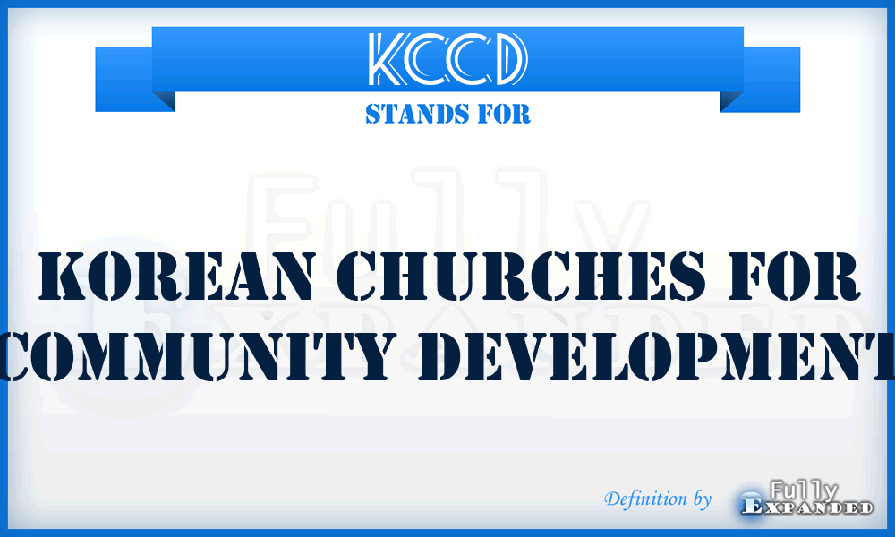 KCCD - Korean Churches for Community Development