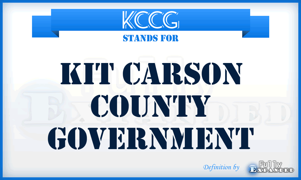 KCCG - Kit Carson County Government