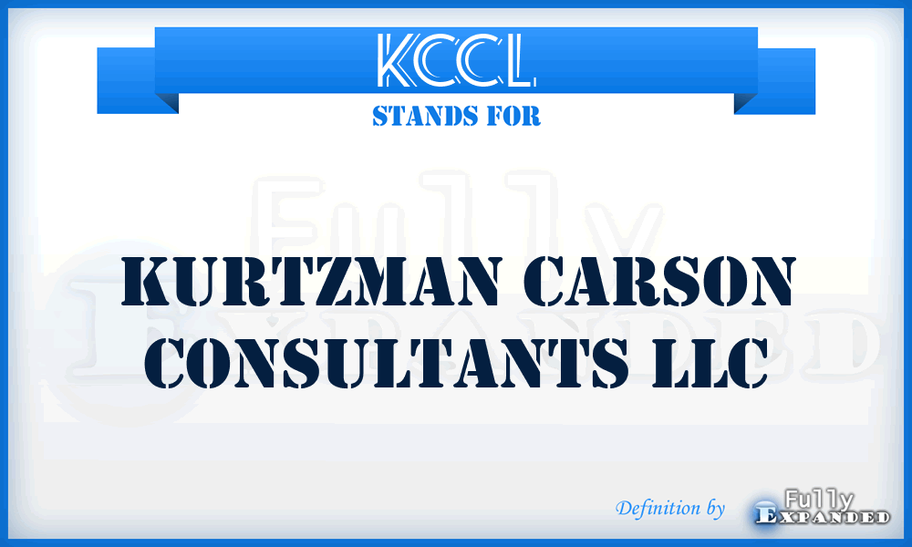 KCCL - Kurtzman Carson Consultants LLC