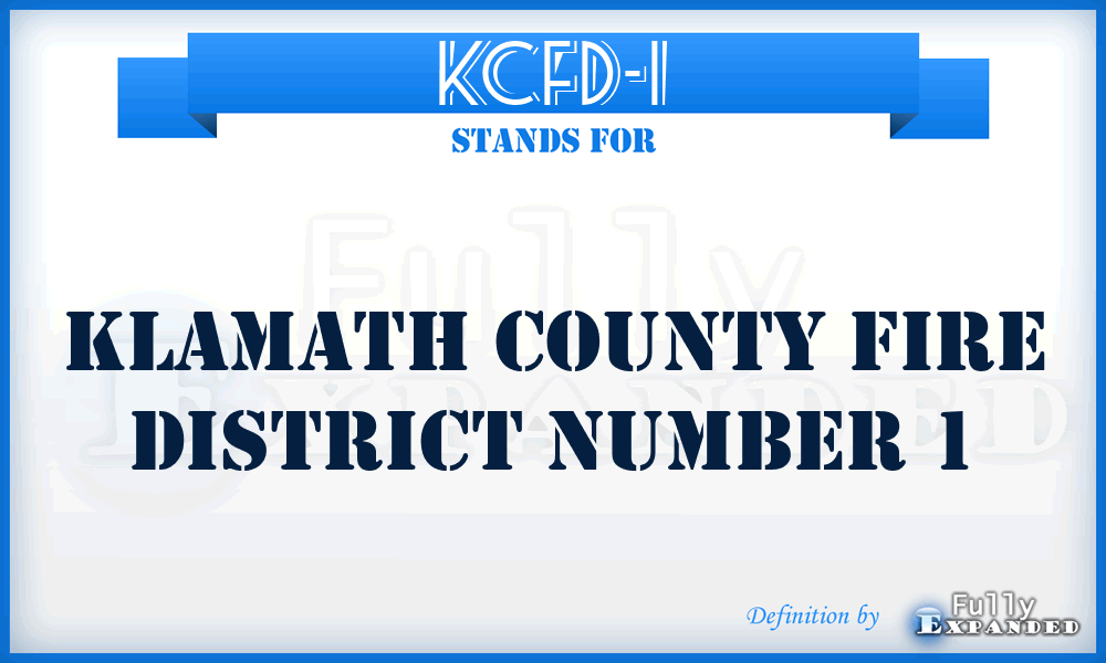 KCFD-1 - Klamath County Fire District Number 1
