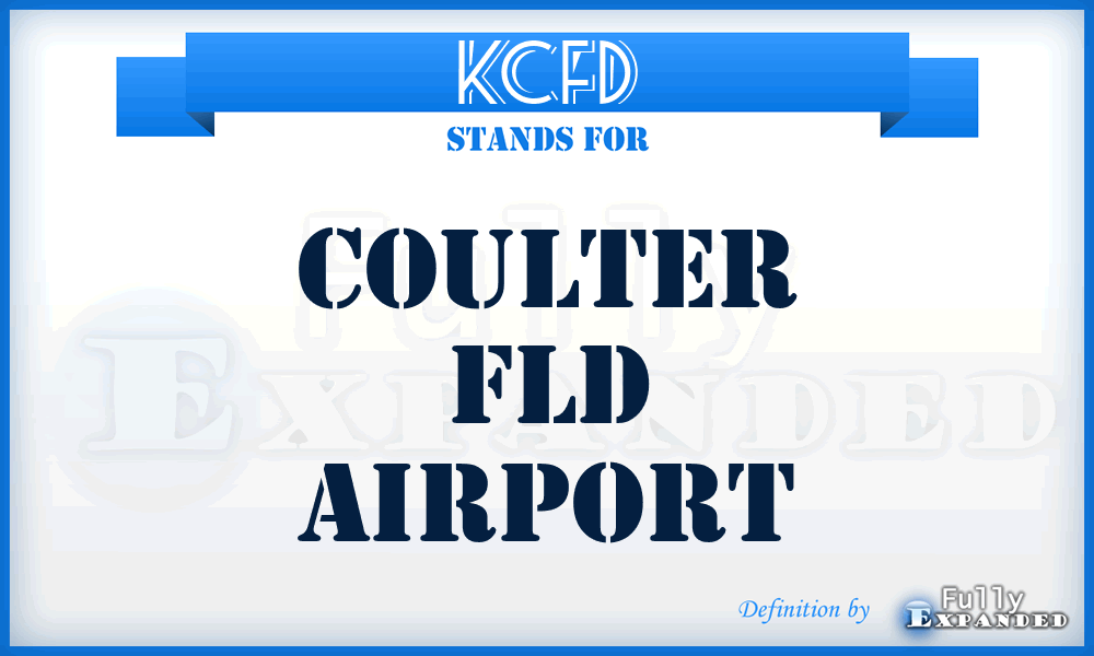 KCFD - Coulter Fld airport