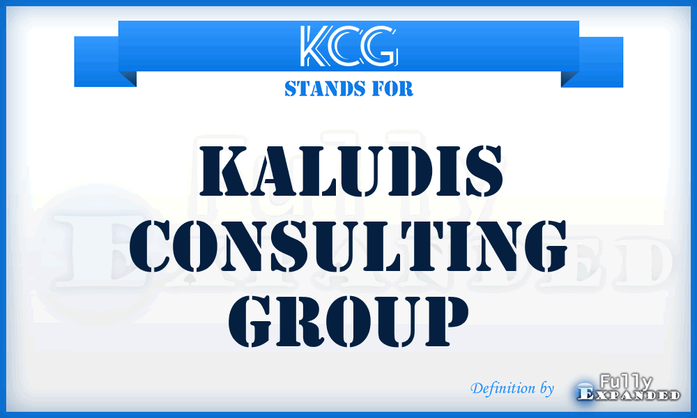 KCG - Kaludis Consulting Group