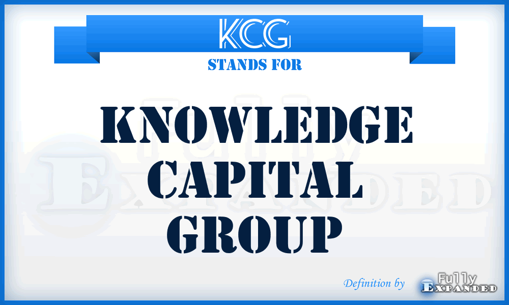 KCG - Knowledge Capital Group