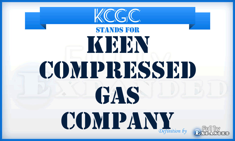 KCGC - Keen Compressed Gas Company