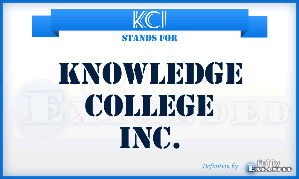 KCI - Knowledge College Inc.