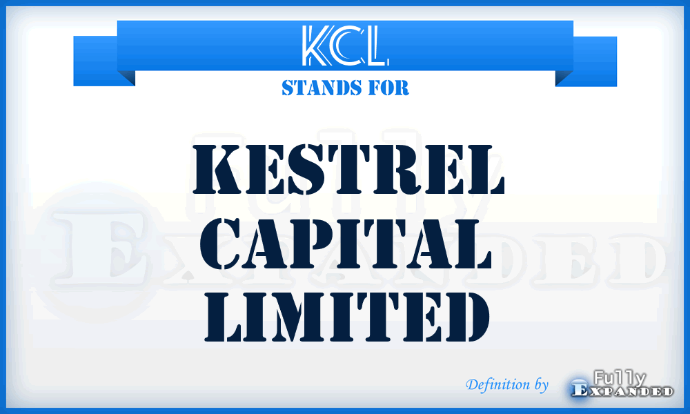 KCL - Kestrel Capital Limited