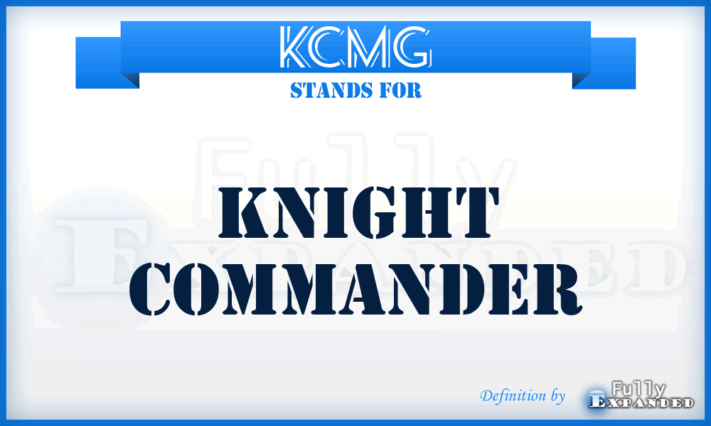 KCMG - Knight Commander