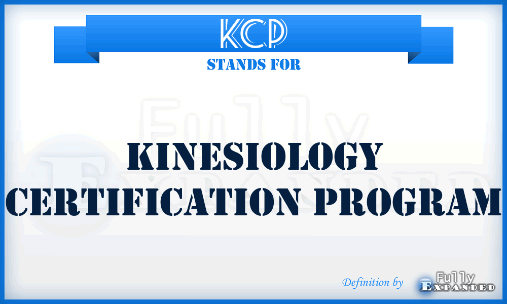 KCP - Kinesiology Certification Program