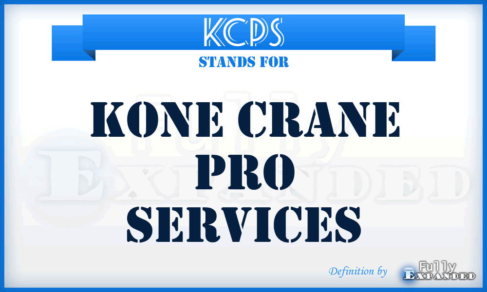 KCPS - Kone Crane Pro Services
