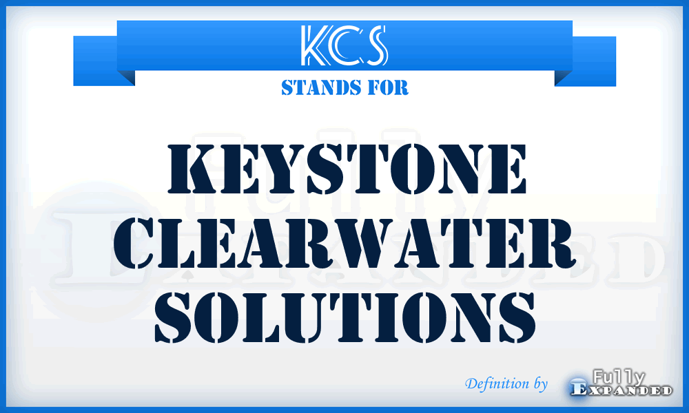 KCS - Keystone Clearwater Solutions