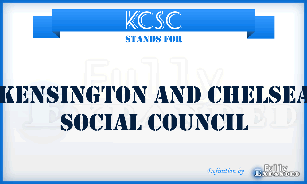 KCSC - Kensington and Chelsea Social Council