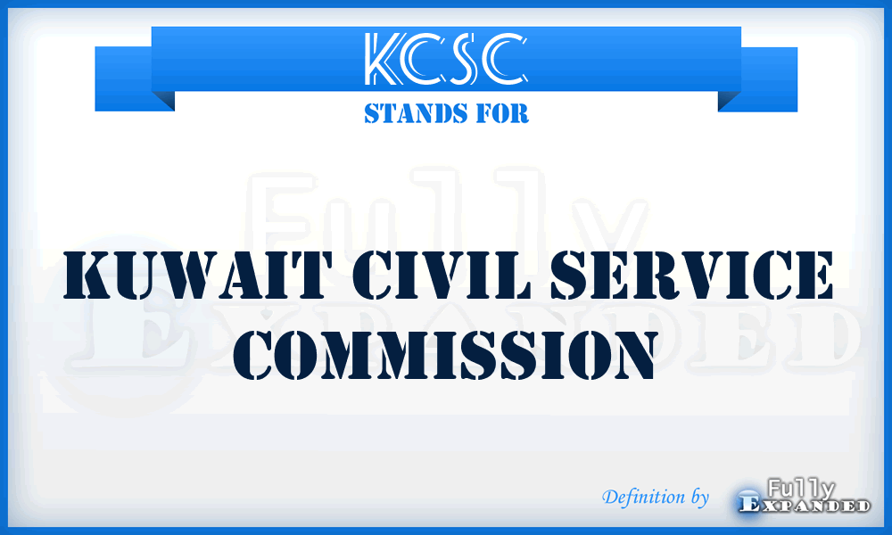 KCSC - Kuwait Civil Service Commission