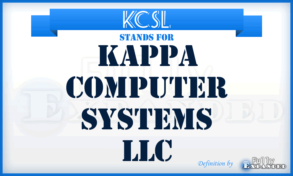 KCSL - Kappa Computer Systems LLC