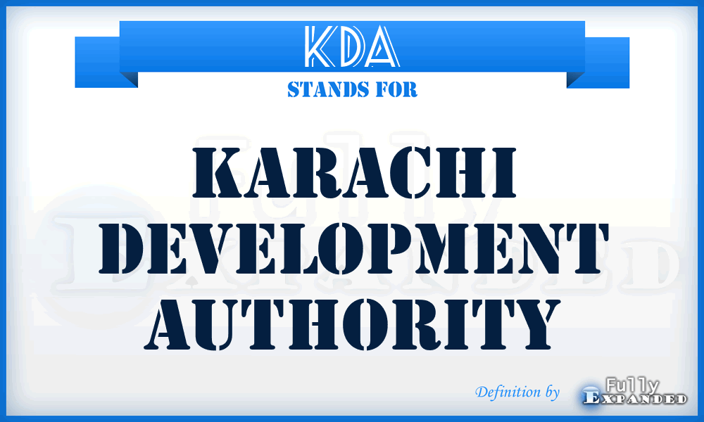 KDA - Karachi Development Authority