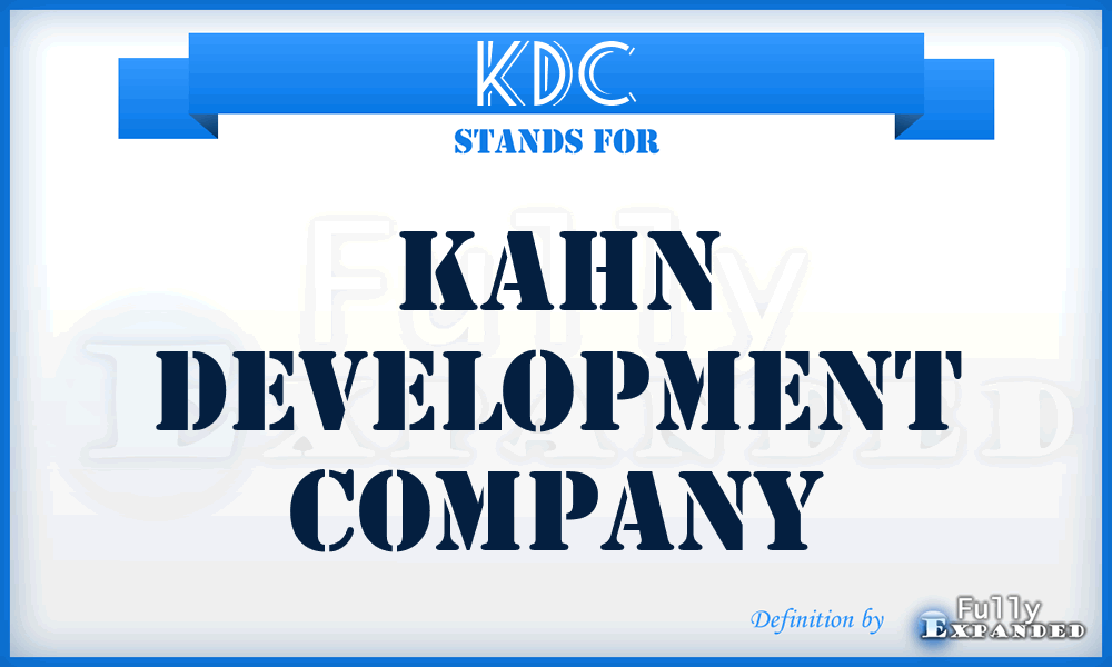 KDC - Kahn Development Company