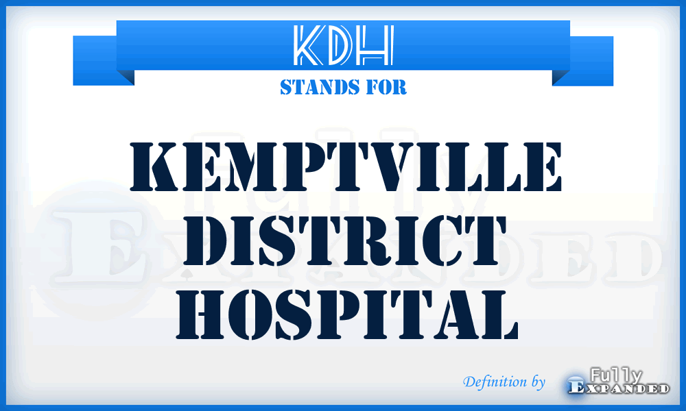 KDH - Kemptville District Hospital