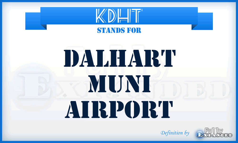 KDHT - Dalhart Muni airport