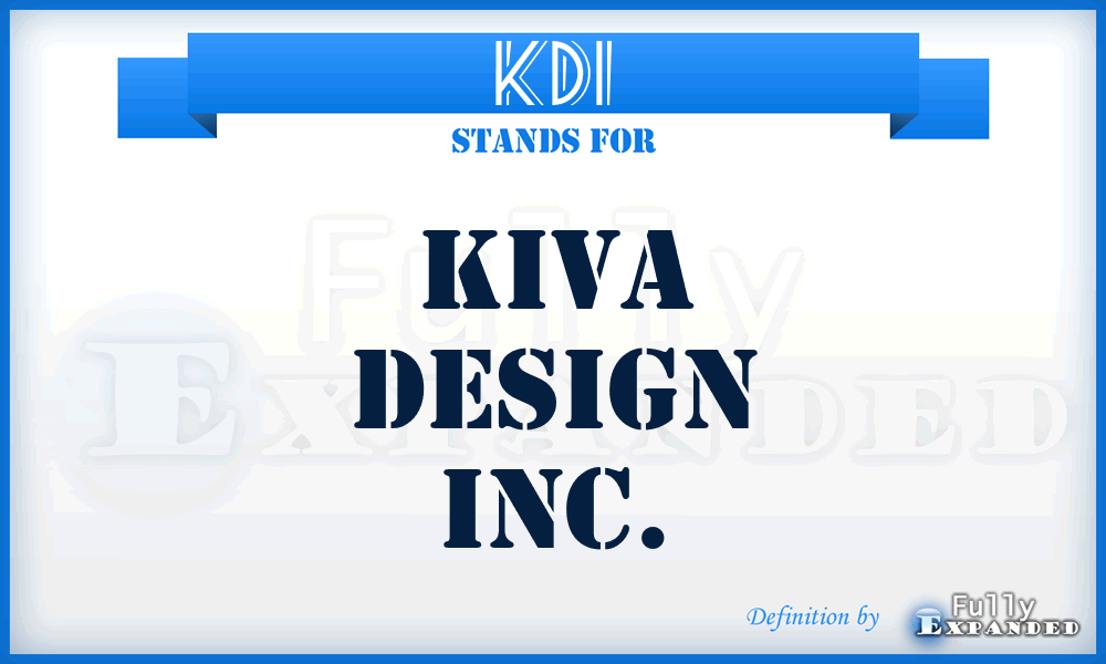 KDI - Kiva Design Inc.