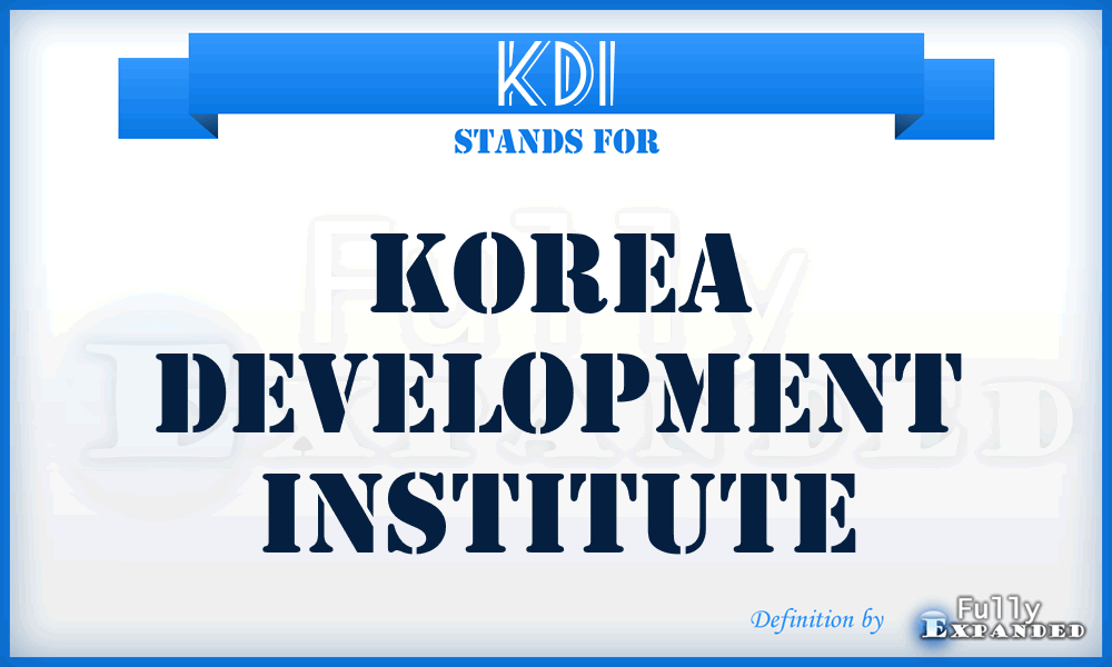 KDI - Korea Development Institute