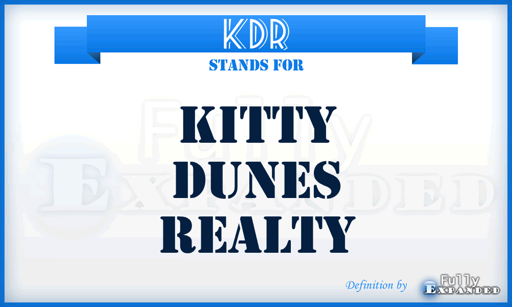 KDR - Kitty Dunes Realty