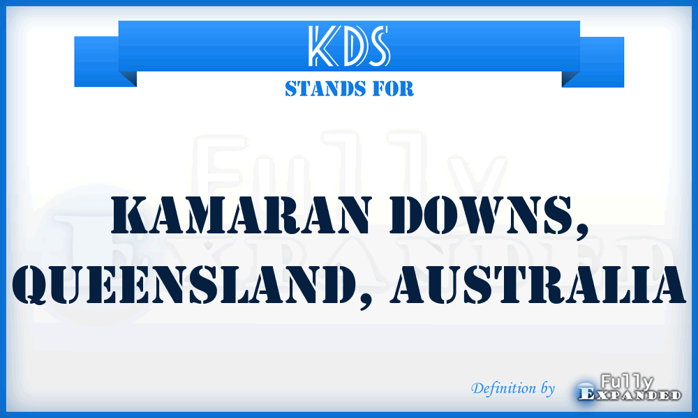 KDS - Kamaran Downs, Queensland, Australia