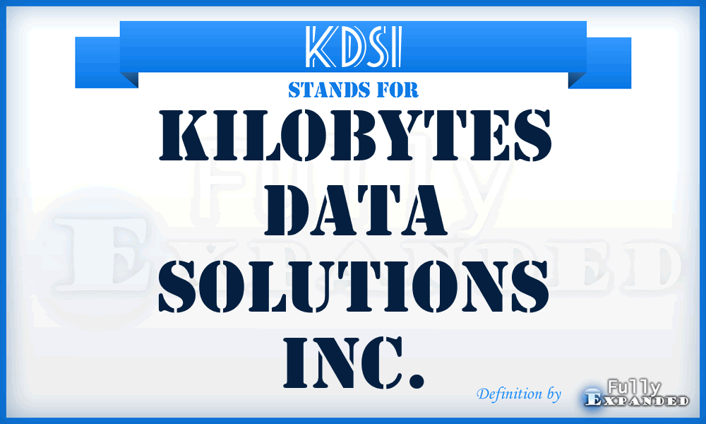 KDSI - Kilobytes Data Solutions Inc.