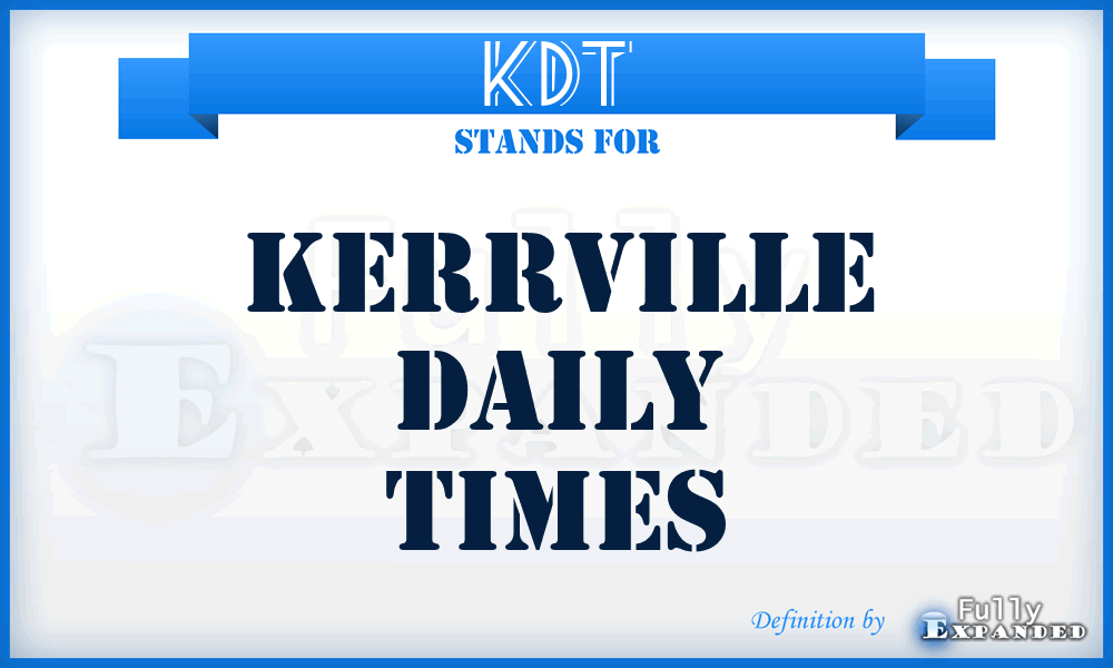 KDT - Kerrville Daily Times