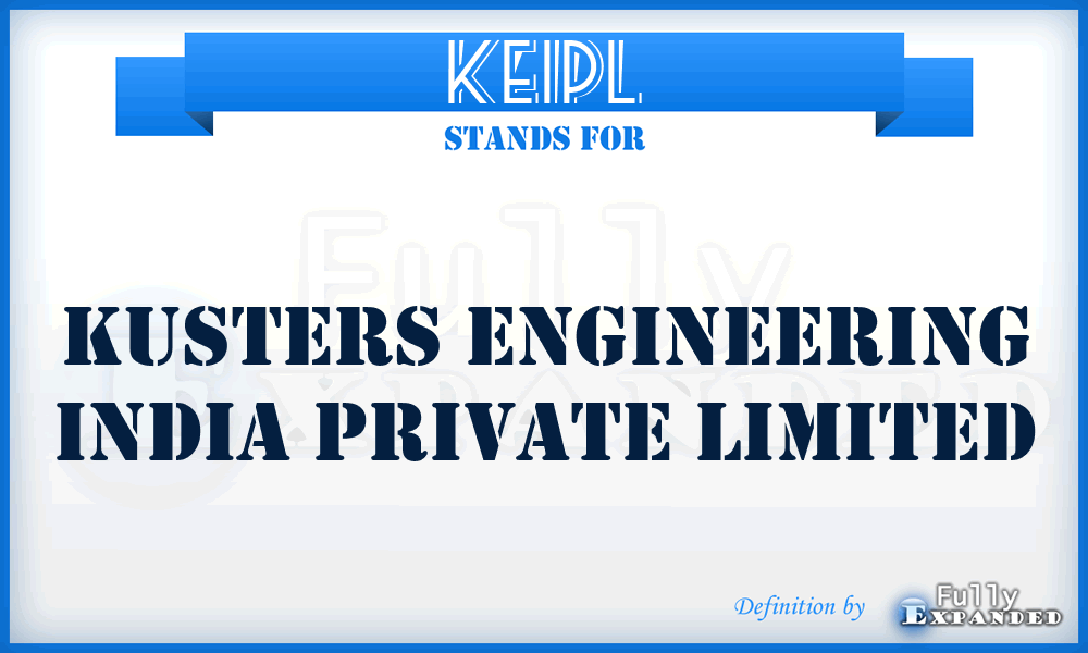 KEIPL - Kusters Engineering India Private Limited