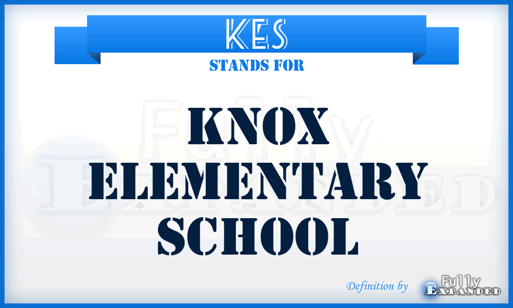 KES - Knox Elementary School