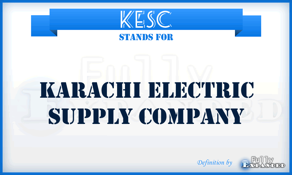 KESC - Karachi Electric Supply Company