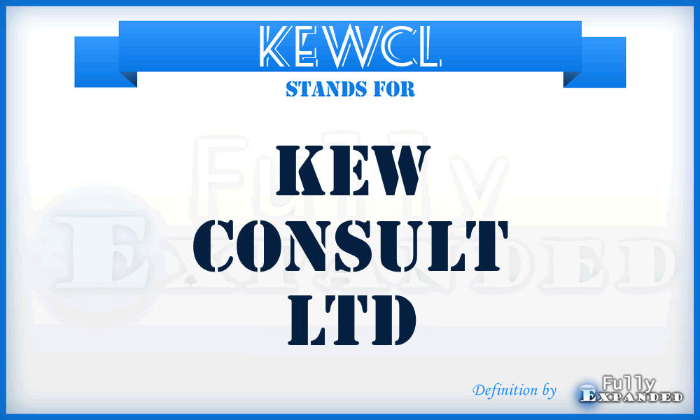 KEWCL - KEW Consult Ltd