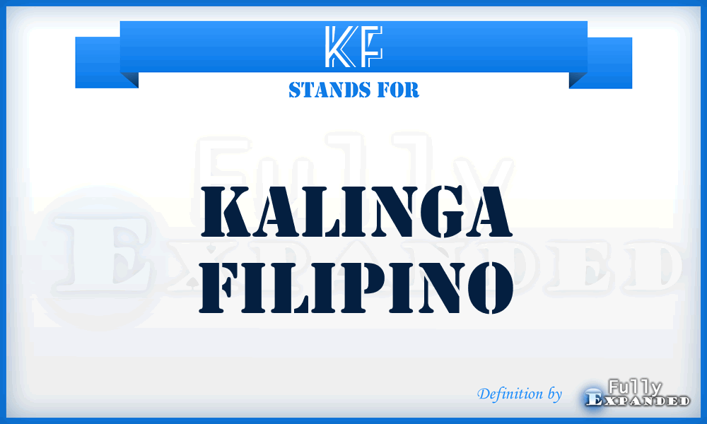 KF - Kalinga Filipino