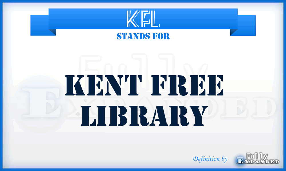 KFL - Kent Free Library