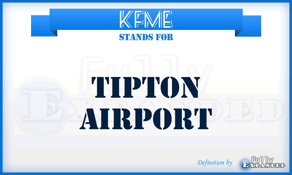 KFME - Tipton airport