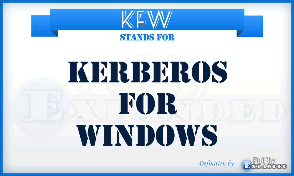 KFW - Kerberos for Windows