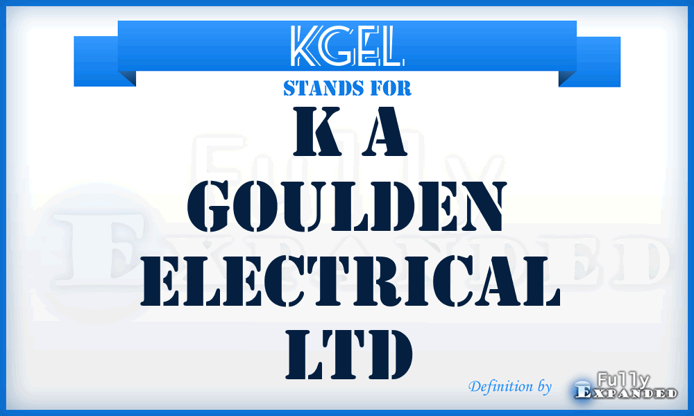 KGEL - K a Goulden Electrical Ltd