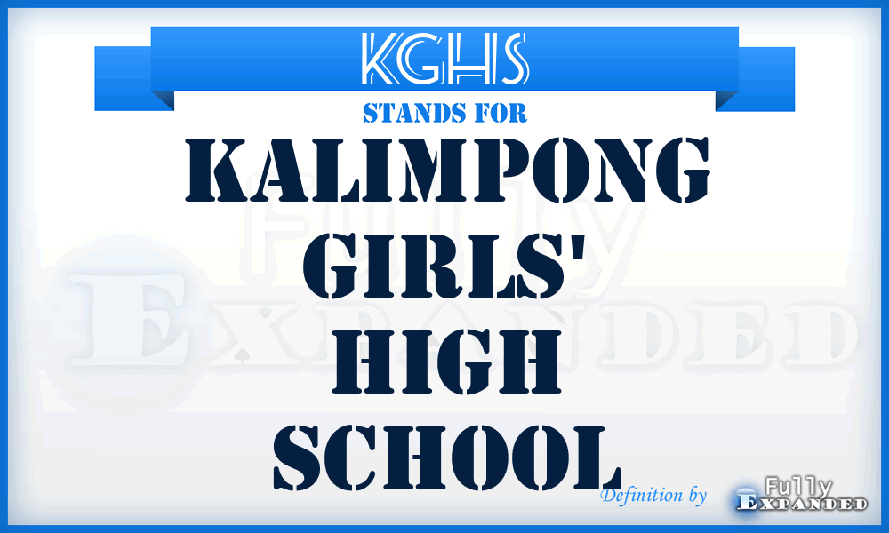 KGHS - Kalimpong Girls' High School