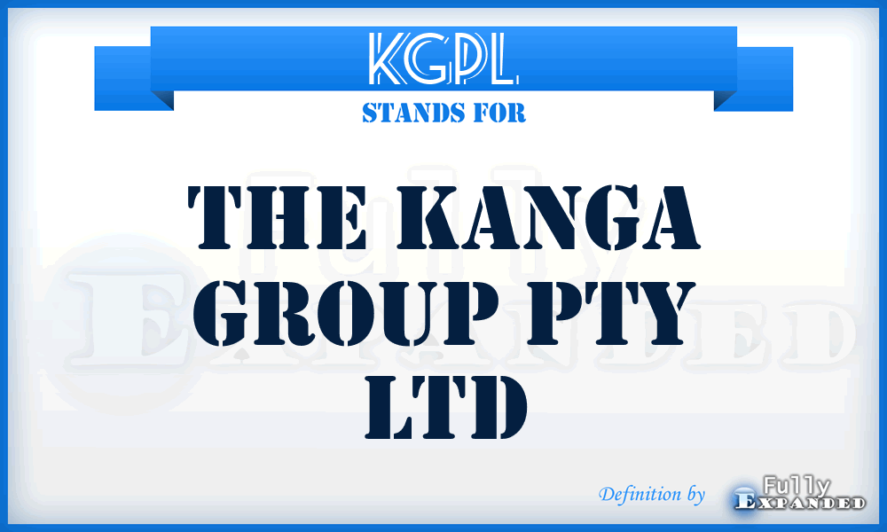 KGPL - The Kanga Group Pty Ltd