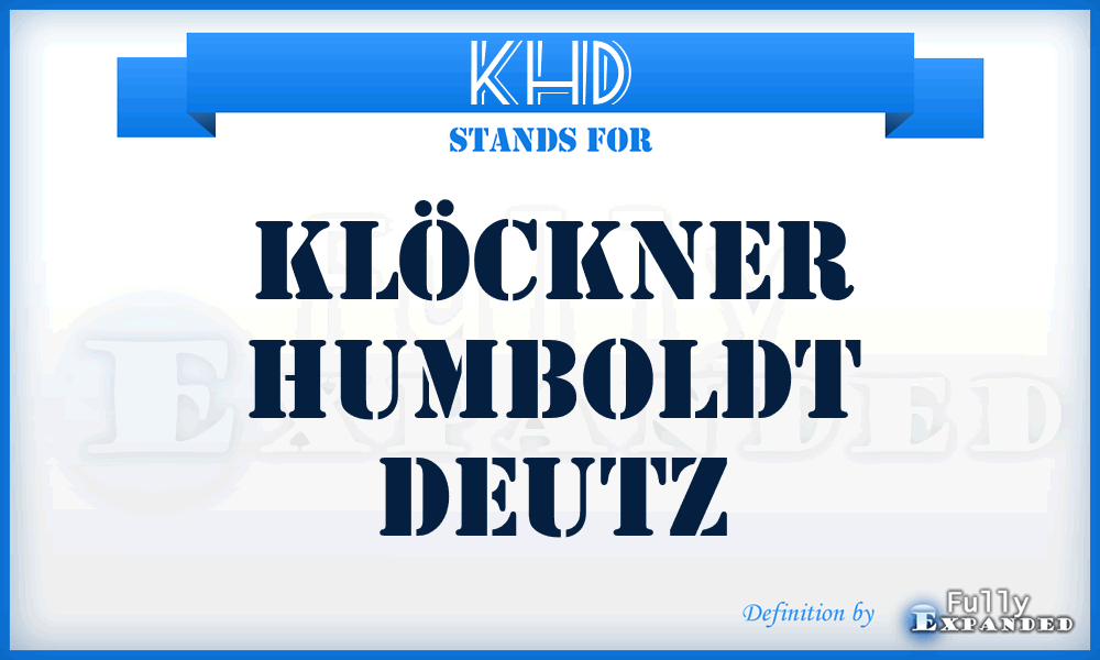 KHD - Klöckner Humboldt Deutz