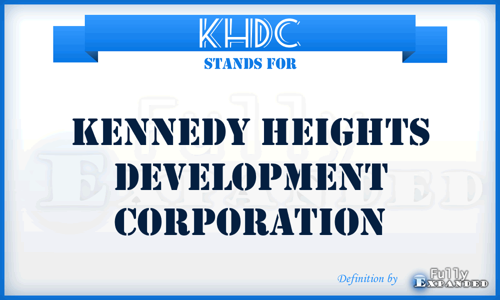 KHDC - Kennedy Heights Development Corporation
