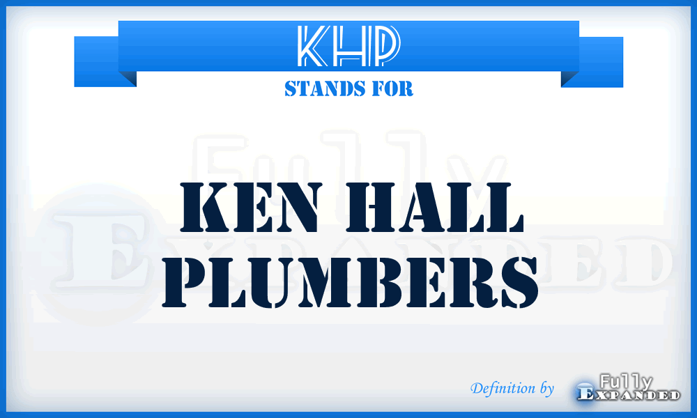 KHP - Ken Hall Plumbers