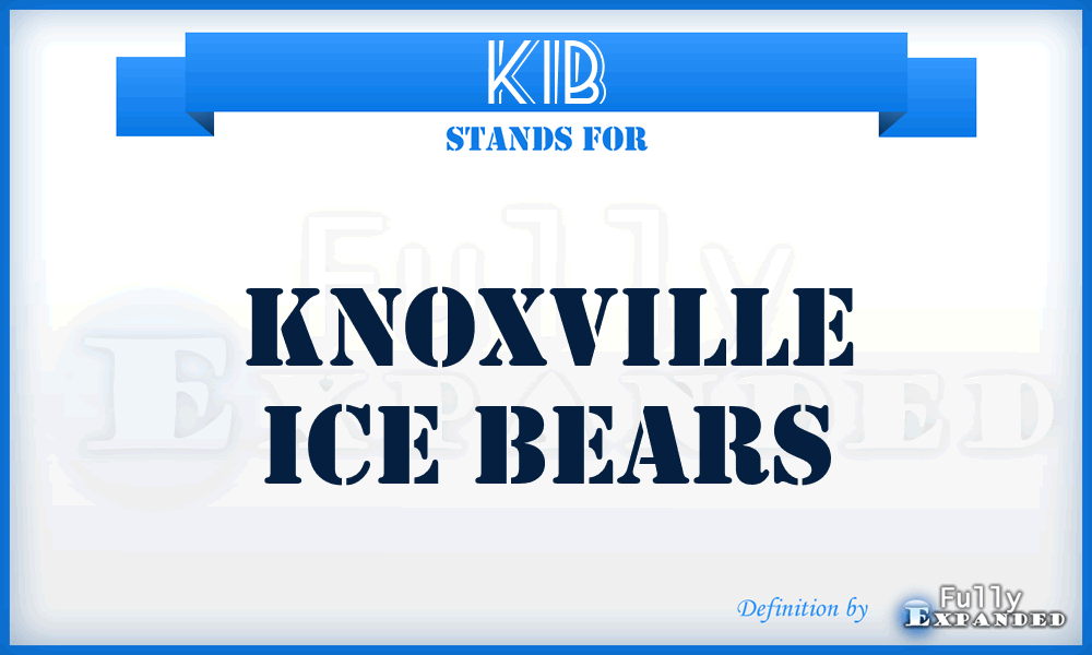 KIB - Knoxville Ice Bears