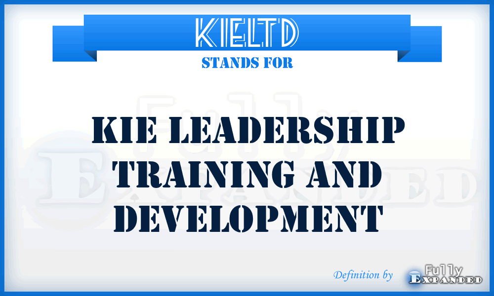 KIELTD - KIE Leadership Training and Development