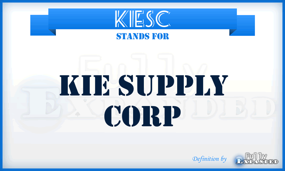 KIESC - KIE Supply Corp