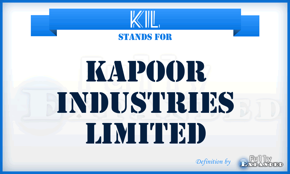 KIL - Kapoor Industries Limited