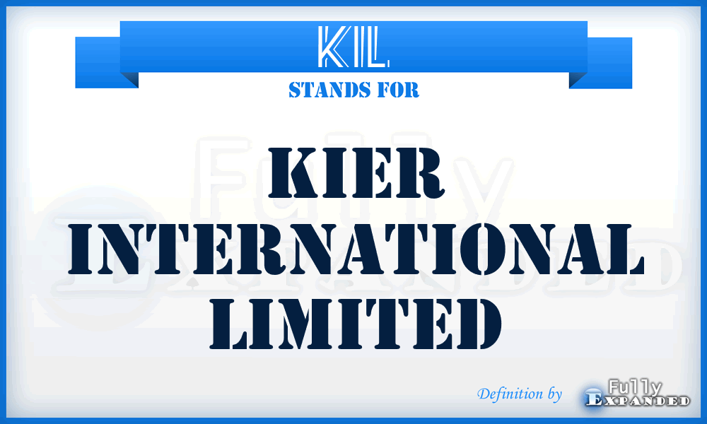 KIL - Kier International Limited