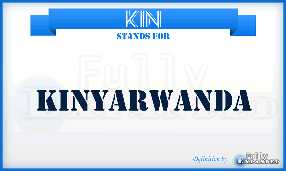 KIN - Kinyarwanda