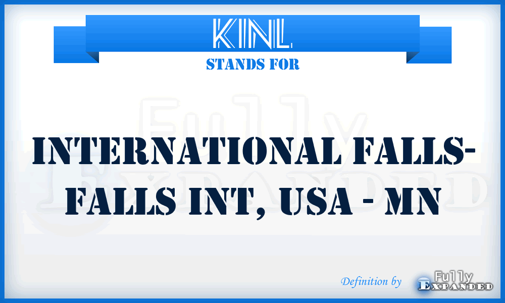 KINL - International Falls- Falls Int, USA - MN