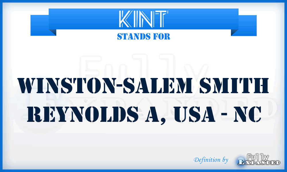 KINT - Winston-Salem Smith Reynolds A, USA - NC