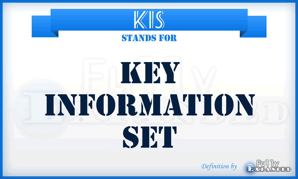 KIS - Key Information Set